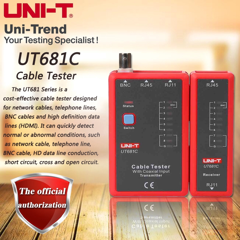 Thiết bị kiểm tra đường dây cáp mạng điện thoại uni-t ut681c cao cấp