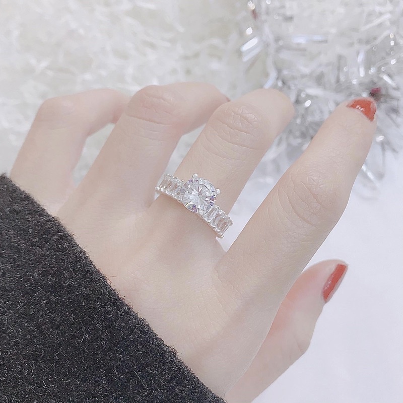 Nhẫn nữ Bạc ta full đá toàn thân siêu sang chảnh - Vàng Bạc Khải Khải