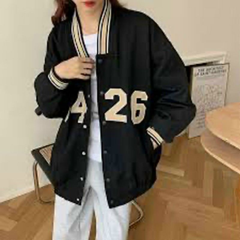 Áo khoác dù kiểu bomber unisex nam nữ thích hợp mặc cặp thời trang teen