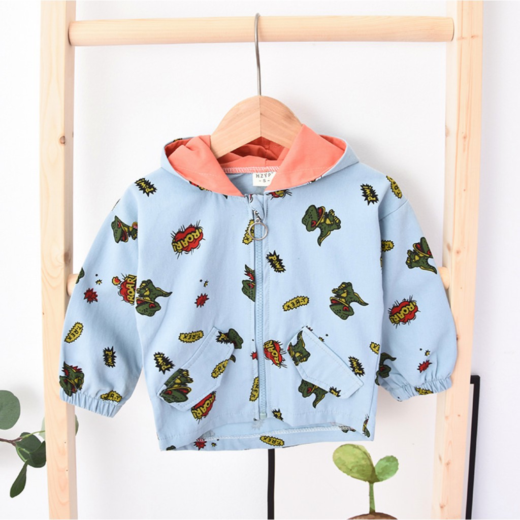 Áo khoác bé trai DINOSAUR ROAR siêu cute cho bé trai, chất liệu cotton thoáng mát cho bé