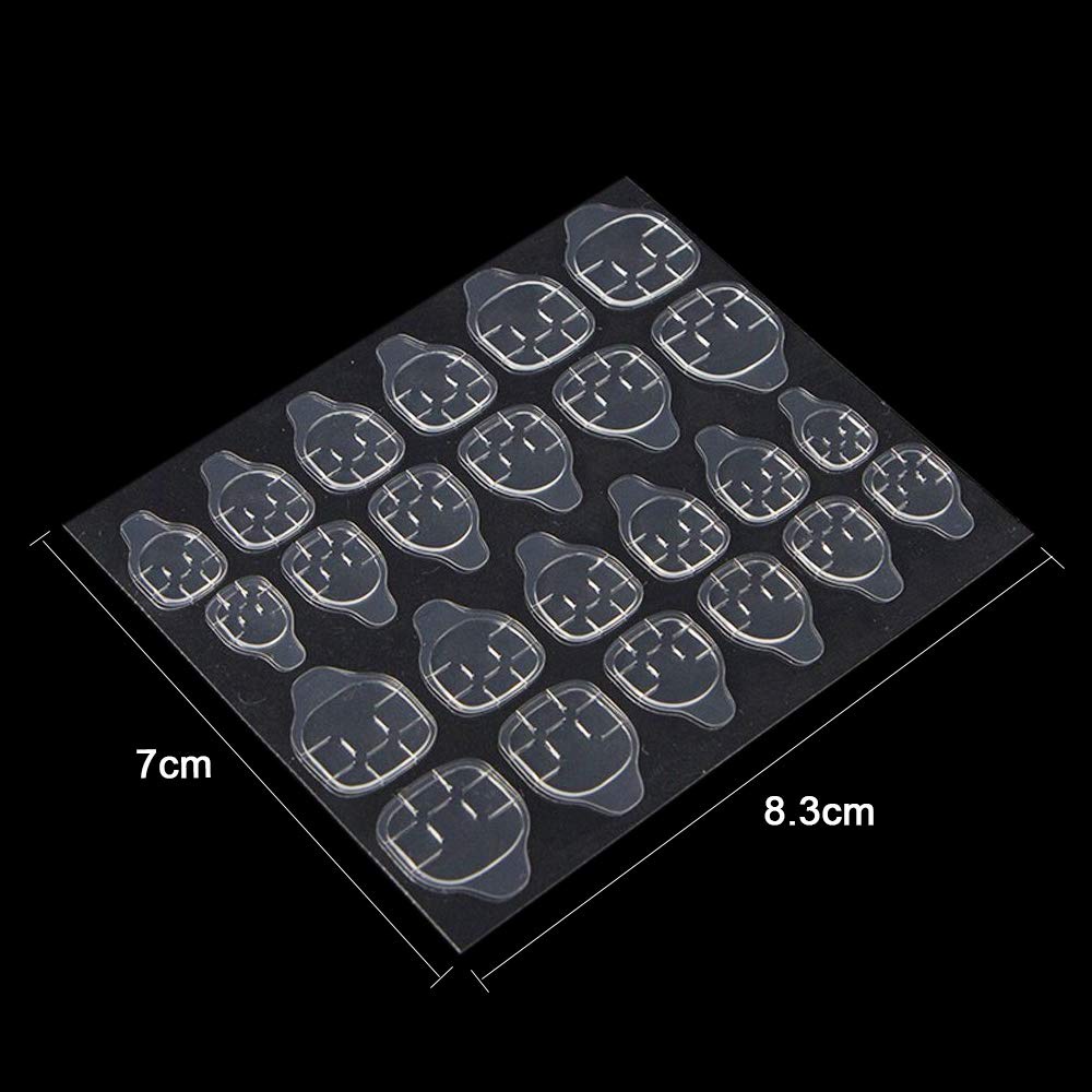 Miếng Dán Móng , Keo Silicon Dán Móng Nailbox,  24PCS Miếng Dán