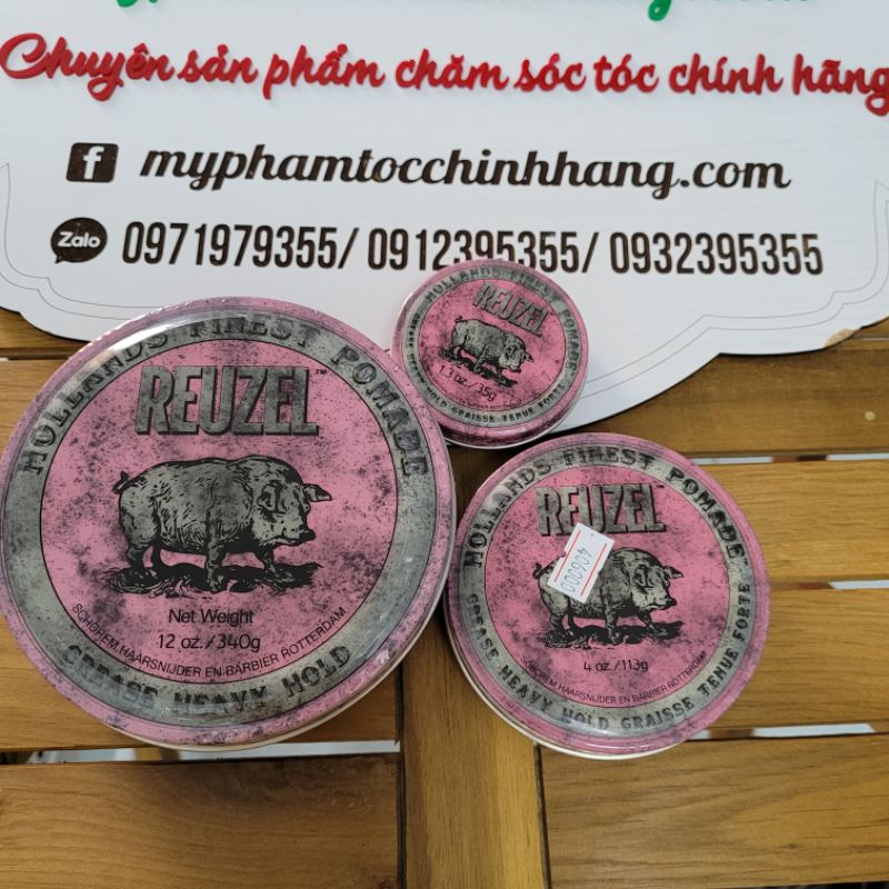 SÁP REUZEL GIỮ NẾP CỨNG ĐỘ BÓNG VỪA PINK HEAVY GREASE 35G-113G-340G