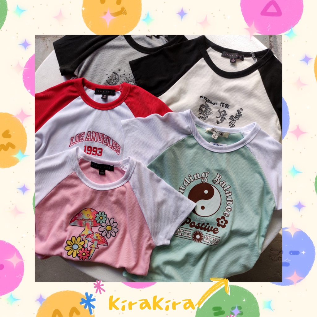 Áo style y2k Faded Rose xuất xịn