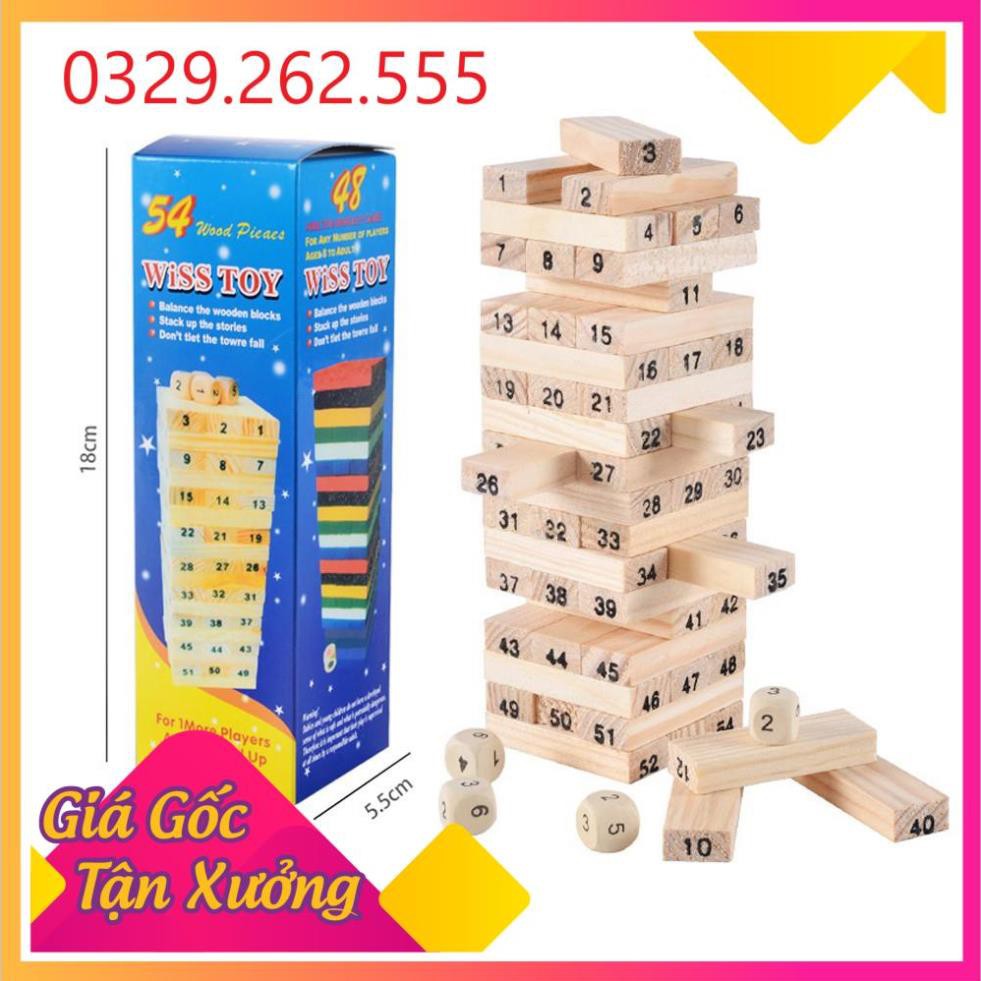 (Sale Khủng) Đồ Chơi Rút Gỗ Wish Toy Cho Bé (54 thanh)