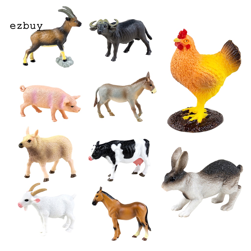Mô Hình Đồ Chơi Hình Động Vật Màu Sắc Tươi Sáng Dành Cho Nông Trại