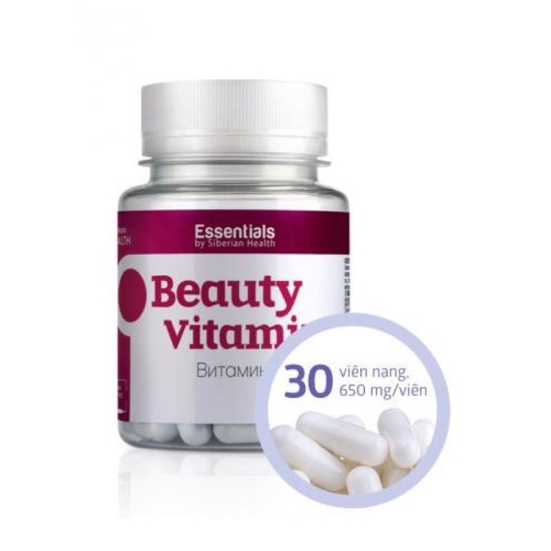 Beauty Vitamins Siberi Nga - Vitamin làm đẹp duy trì vẻ đẹp của tóc và da, bảo vệ chống lại sự lão hóa