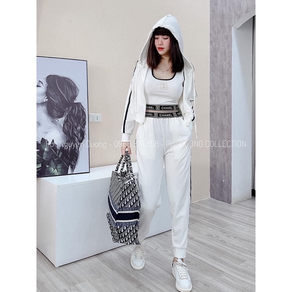 Set bộ thể thao 3 món chun eo cá tính