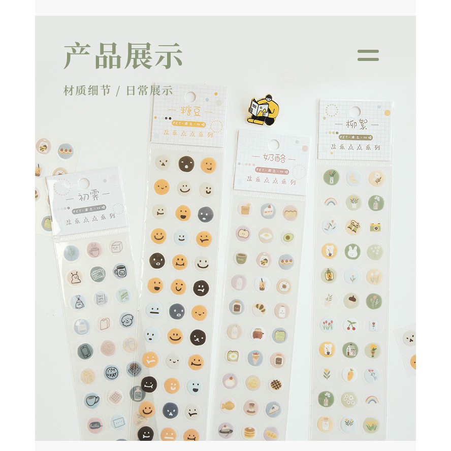 (ST033) Set sticker Hàn Quốc dọc Mr Paper