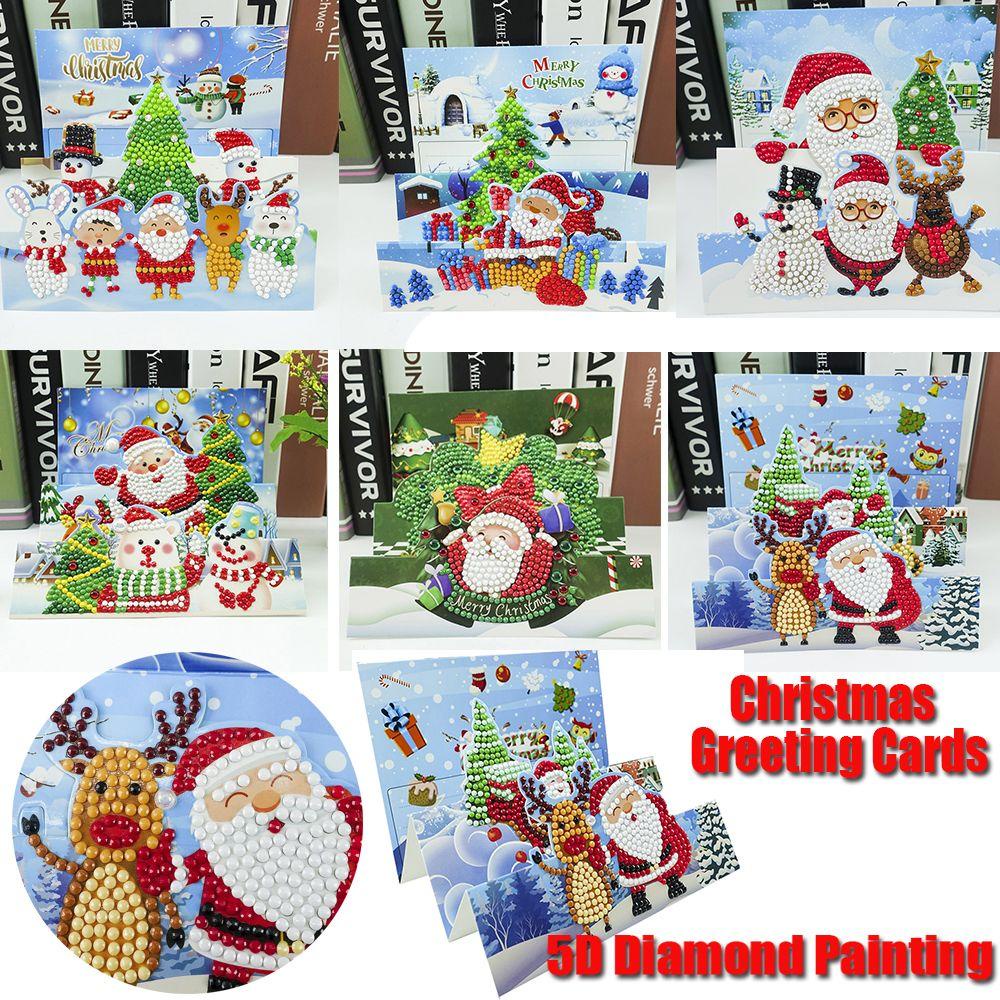 LAY Tranh Đính Đá 5D Tự Làm Hình Ông Già Noel Trang Trí Nhà Cửa