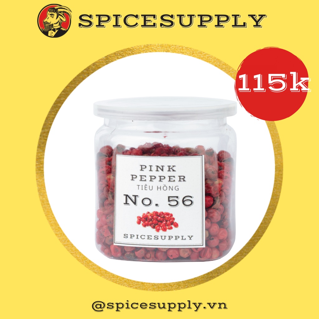 Pink Pepper - Hạt tiêu hồng SPICESUPPLY Việt Nam peppercorn Hũ 40g
