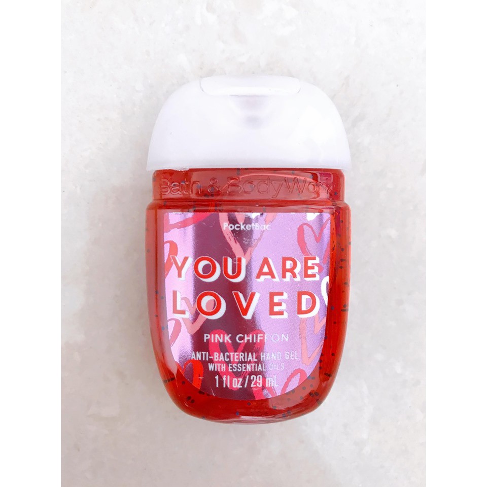 Gel Rửa Tay Khô Bath & Body Works PocketBac Sanitizers You Are Loved pink chiffon (29ml)