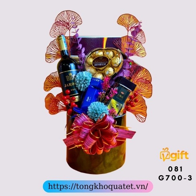 Giỏ Quà Tết Mẫu Giỏ 680 - 700 ( 5 Giỏ Quà Tết ) | BigBuy360 - bigbuy360.vn