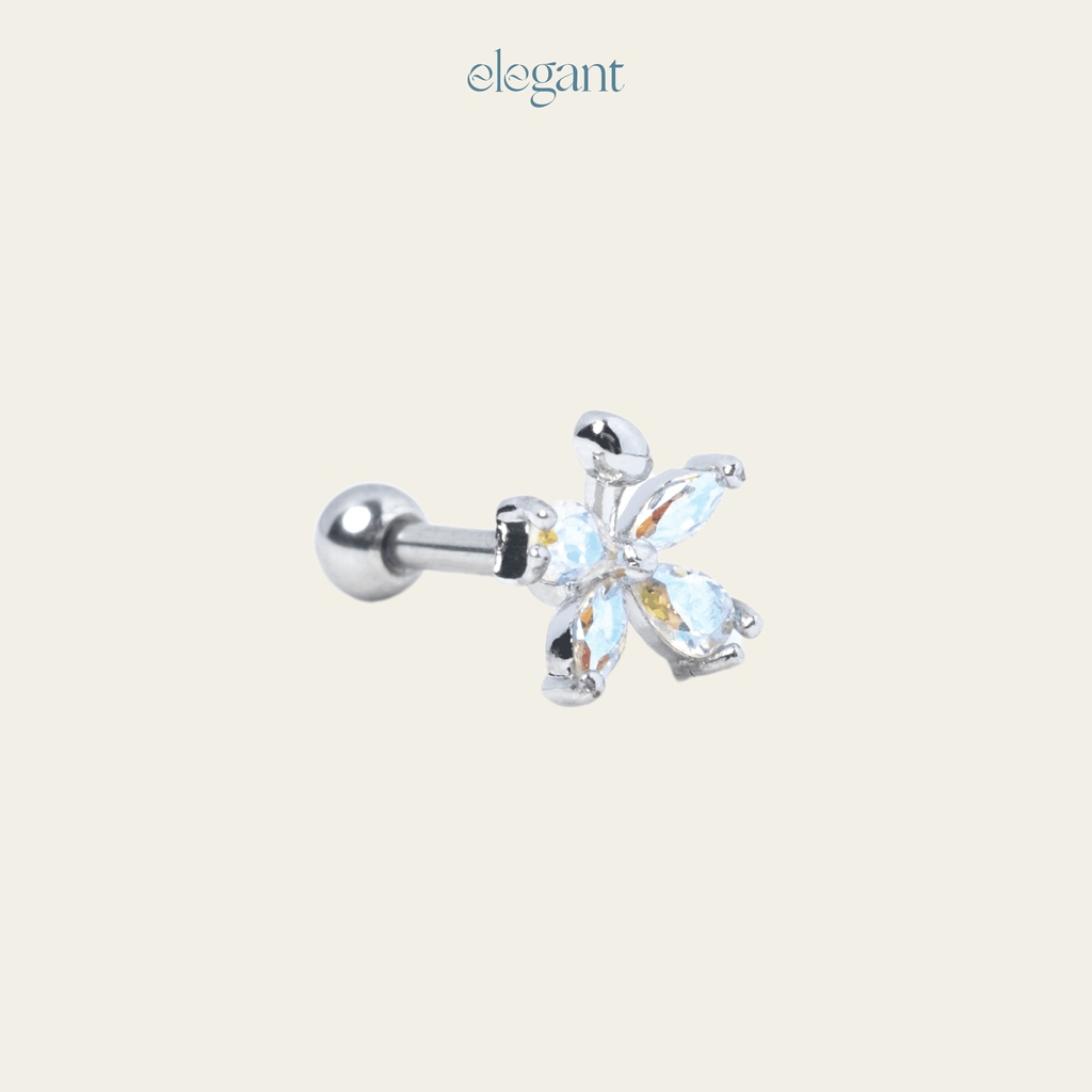 Khuyên tai đá màu CRYSTAL COLOR FLOWER Elegant