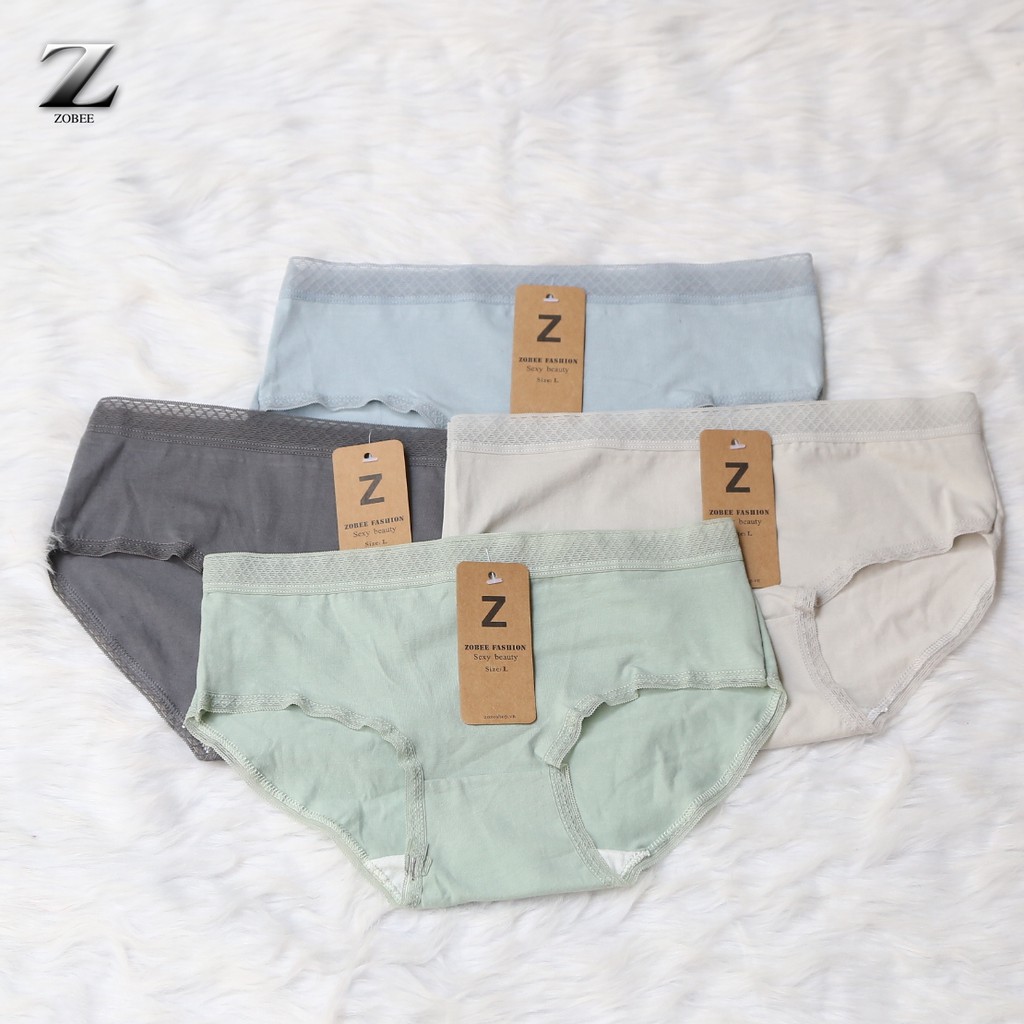 [Mã WAXIEXIE giảm 15% đơn bất kỳ] ZOBEE Combo 4 Quần lót nữ Cotton thời trang QL 8135