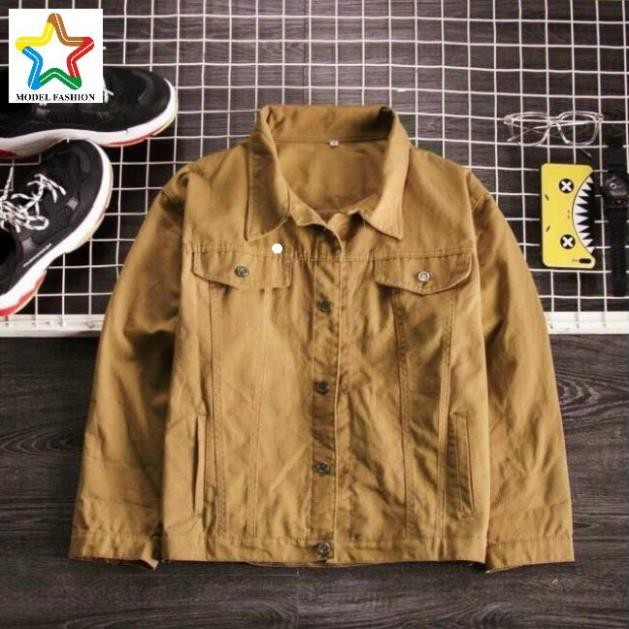 Áo khoác kaki nam nữ thô có túi akkt01 🚚 FREESHIP 🚚