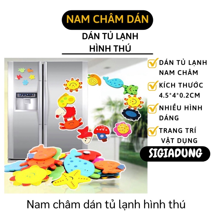 [FREESHIP]combo 12 Miếng dán tủ lạnh hình thú ngộ nghĩnh,trang trí tủ lạnh đẹp mắt, chất liệu nhựa gỗ bền đẹp, an toàn.