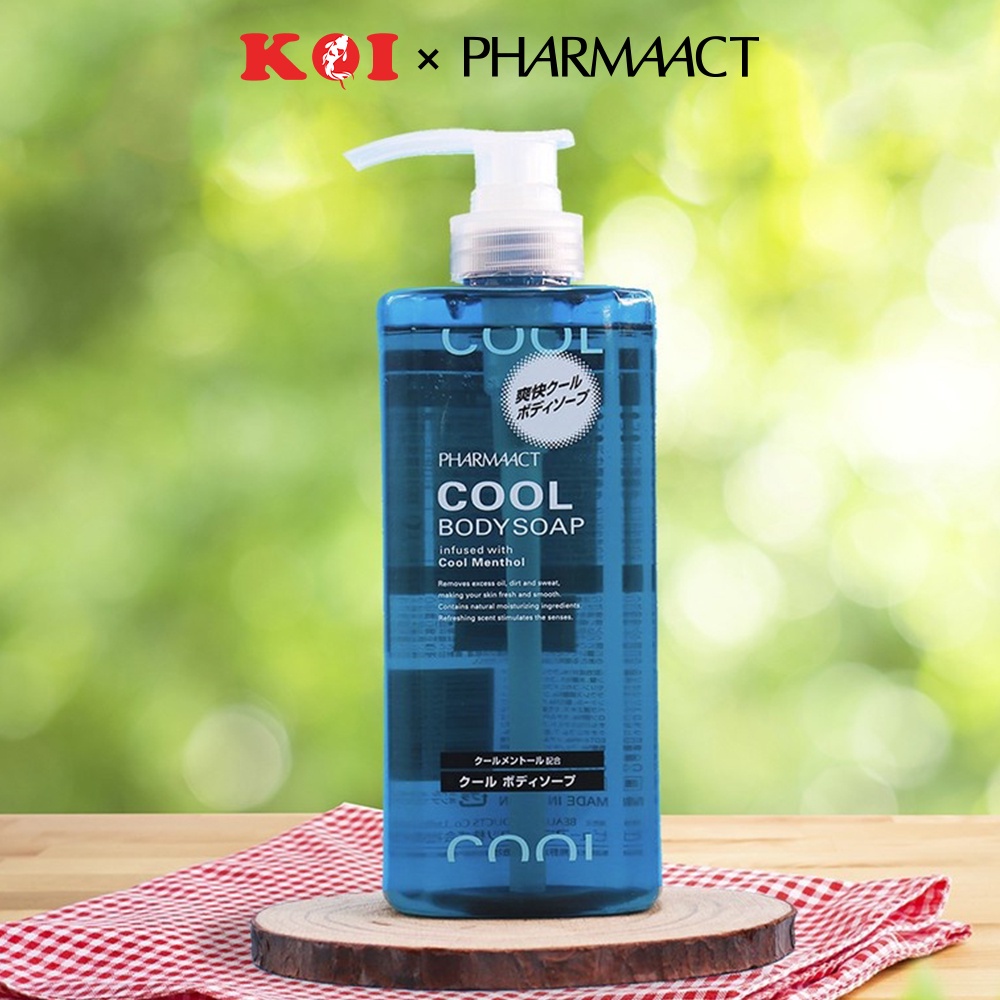 Sữa tắm mát lạnh cho nam Pharmaact Cool Body Soap hương bạc hà 600ml