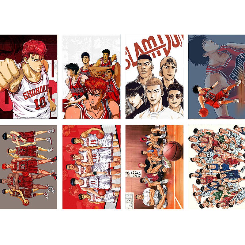 Áp Phích Trang Trí Nội Thất Hình Anime Slam Dunk