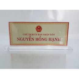 Biển chức danh để bàn, mica, 120x240mm ,đẹp bền