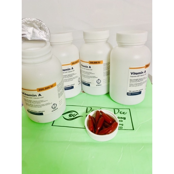 Vitamin A liều cao cho bé - Combo 5viên - Vitamin A 200000 iu