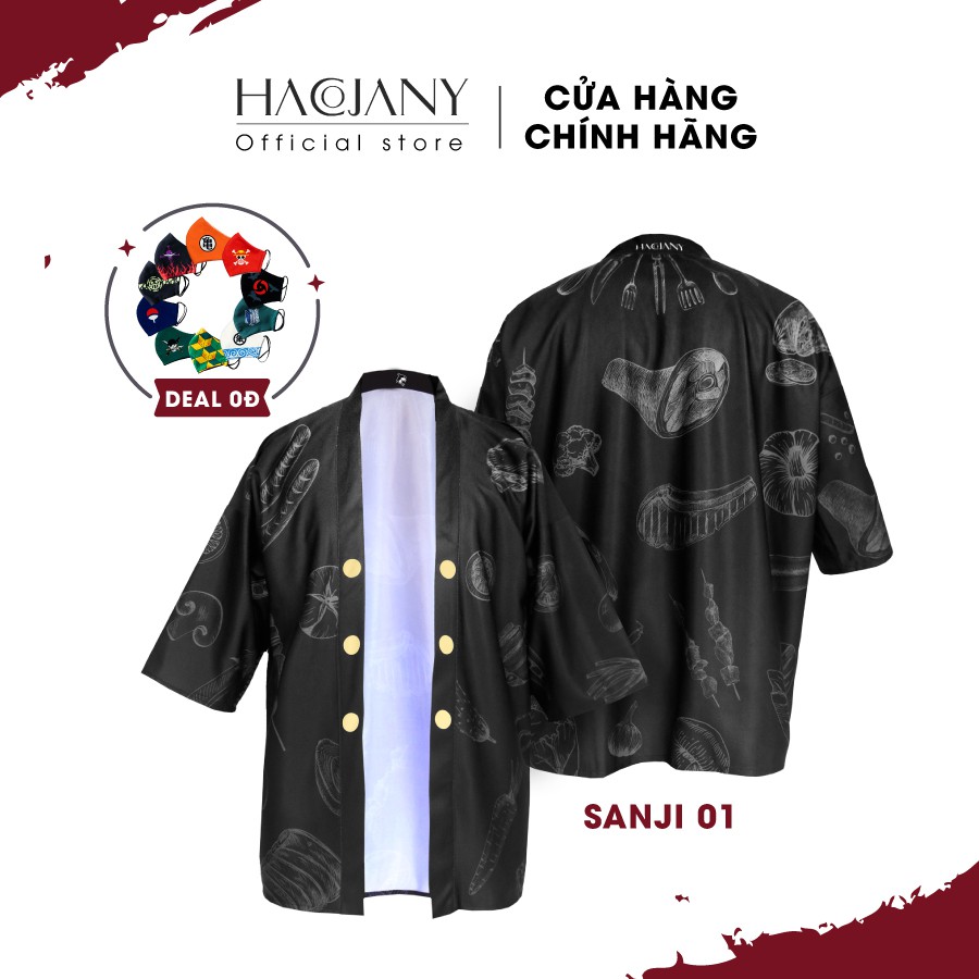 Áo khoác họa tiết Sanji ❤ Hacojany ❤ Áo khoác mỏng phong cách Nhật - Áo Khoác Form rộng đủ size nam nữ