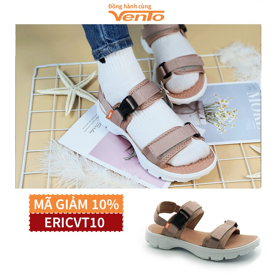 Sandal VENTO nữ SD-07007 - Beige thời trang, nhỏ gọn, đế bệt phù hợp đi học, đi làm - dép sandal chống hôi chân