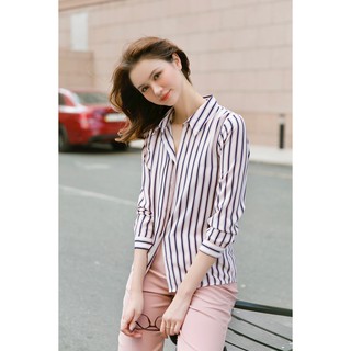 Áo Sơ Mi Lụa Sọc Purple