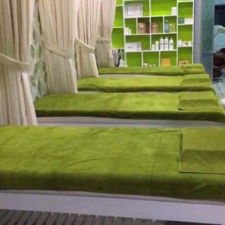Khăn trải giường spa massage cao cấp Xanh rêu sang trọng, đẳng cấp, tươi mát  100x190