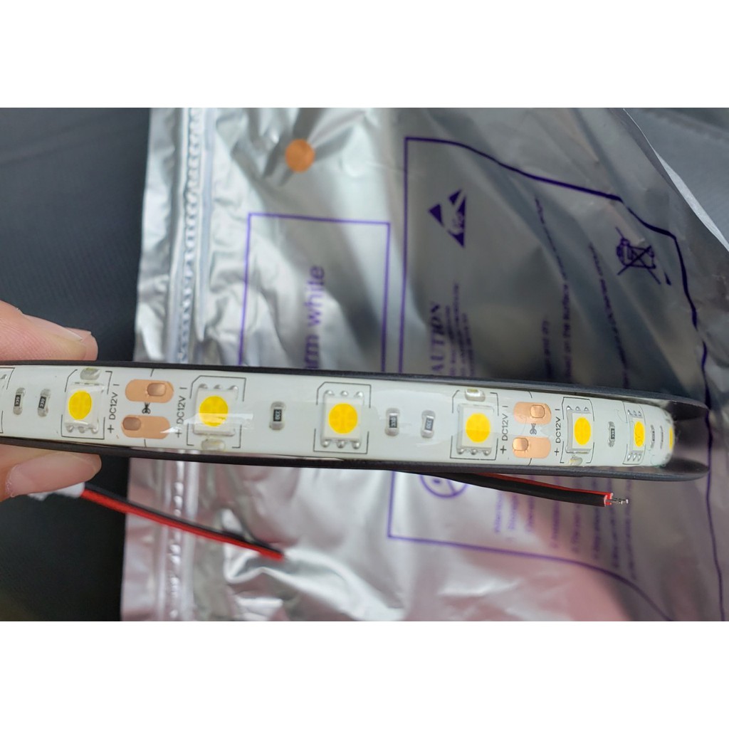 Led dây dán 5050 DC12V 60 led có keo dán lưng cuồn 5m (chưa nguồn)