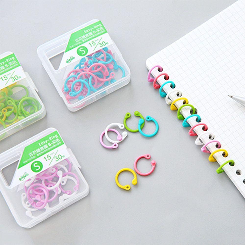 CHOOKEY Calendar Easy Ring Craft Scrapbook Clips Loose Leaf Ring Circle Notebook Keychain Album Hinged Binder