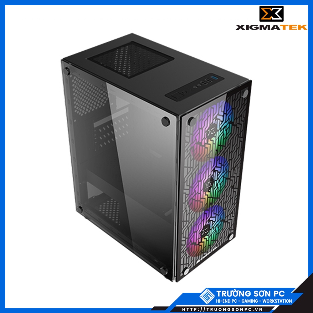 Vỏ Case XIGMATEK NYX 3F (EN43057) - M-ATX, 2 SIDE TEMPERED GLASS, KÈM 03 FAN XIGMATEK X20F