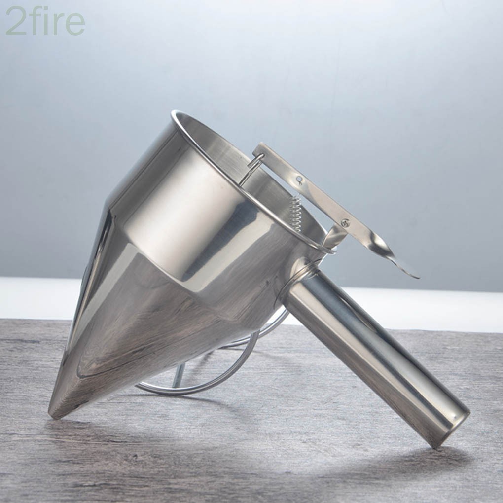 Phễu rót bột làm bánh bằng thép không gỉ kèm chân đế