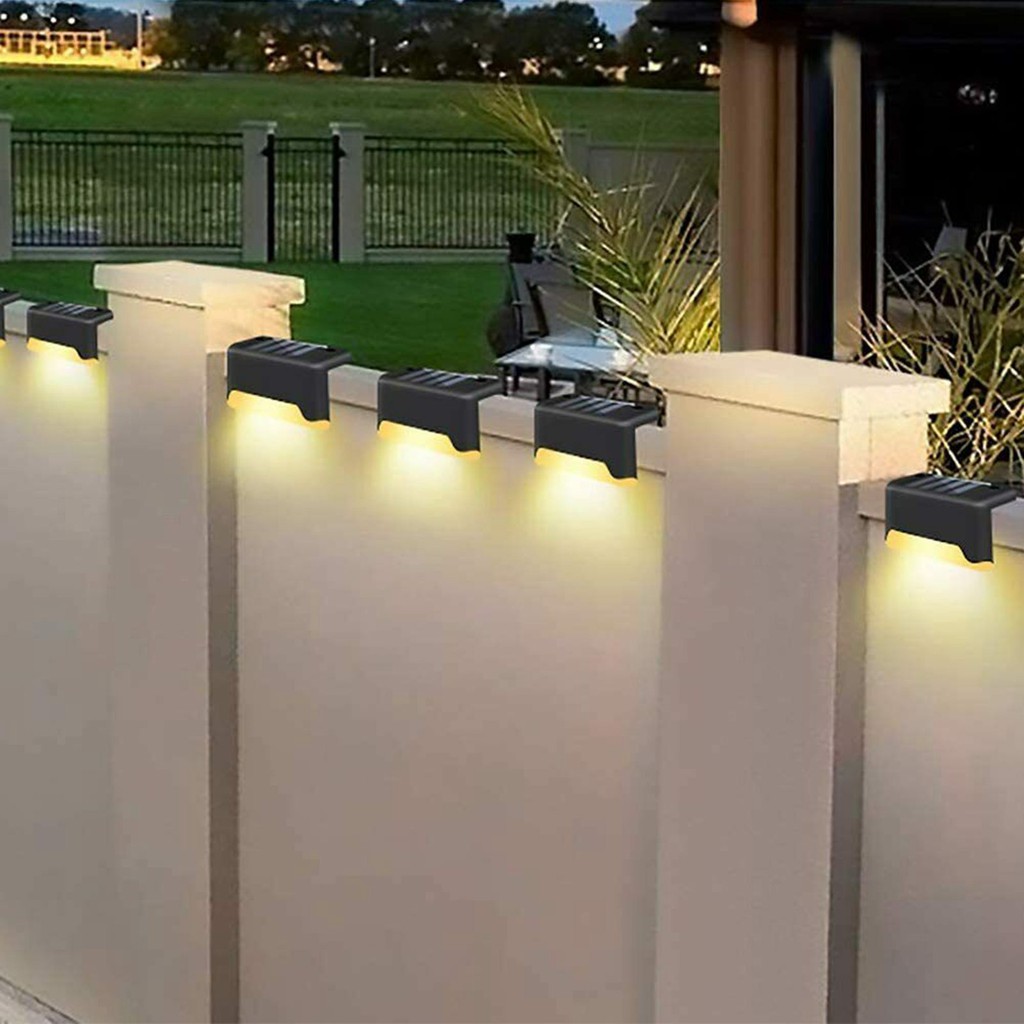 Đèn LED ngoài trời Ánh sáng mặt trời Sàn cầu thang Hàng rào tường hàng rào Bãi cỏ Đường dẫn sân Đèn cảnh quan