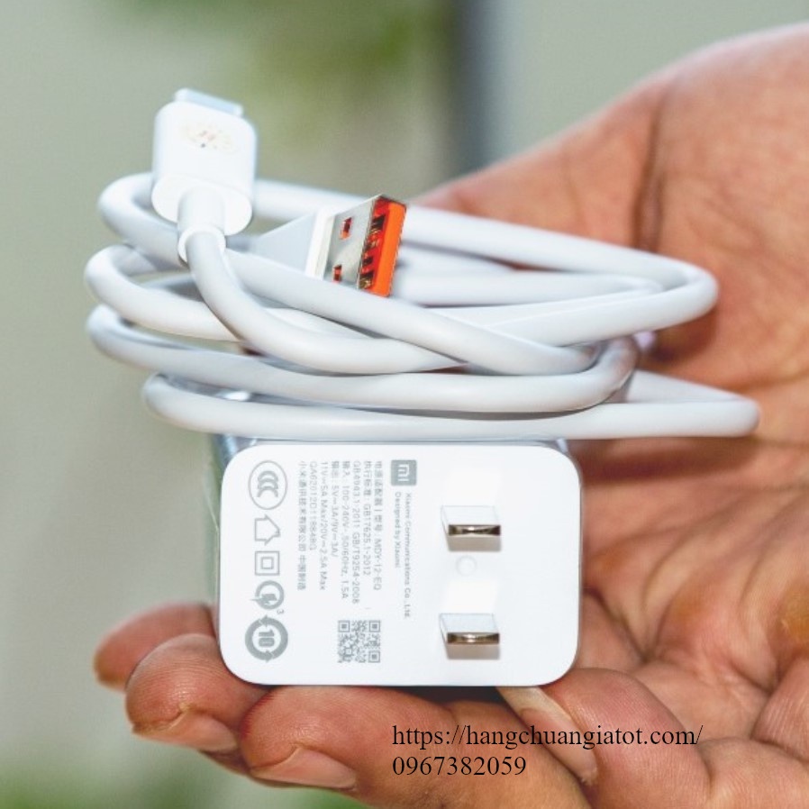 Bộ sạc Siêu nhanh XIAOMI Chính hãng, công suất sạc 55W - MDY-12-EQ, Quick Charge 3.0, cáp chân USB to Type C,