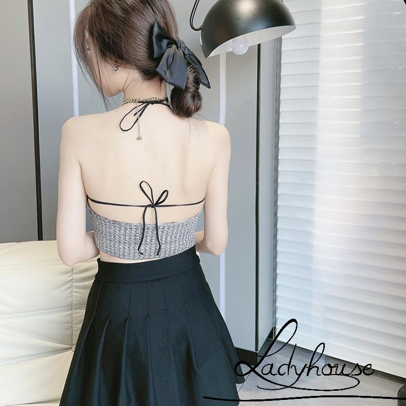 Áo Yếm Hai Dây Mini Hở Lưng Thời Trang Mùa Hè Cho Nữ