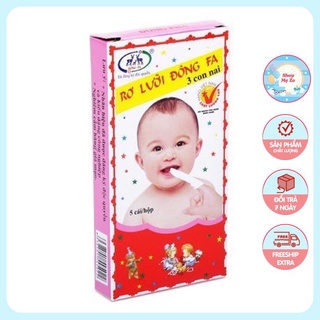 Gạc rơ lưỡi cho bé đông pha vệ sinh răng miệng combo 10 hộp