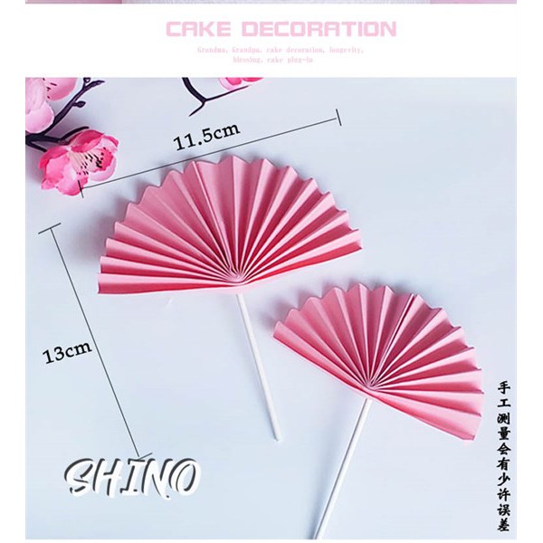 Topper/ Que cắm hình quạt giấy