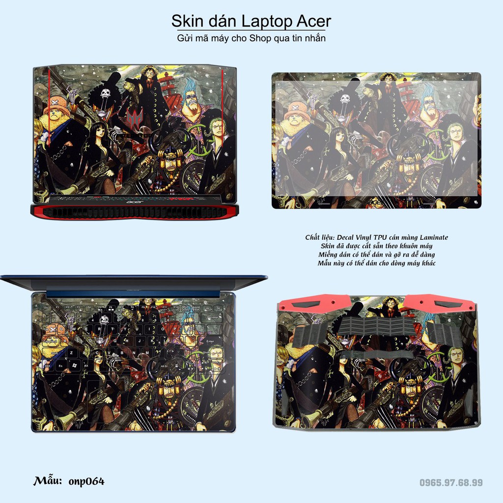 Skin dán Laptop Acer in hình One Piece _nhiều mẫu 4 (inbox mã máy cho Shop)