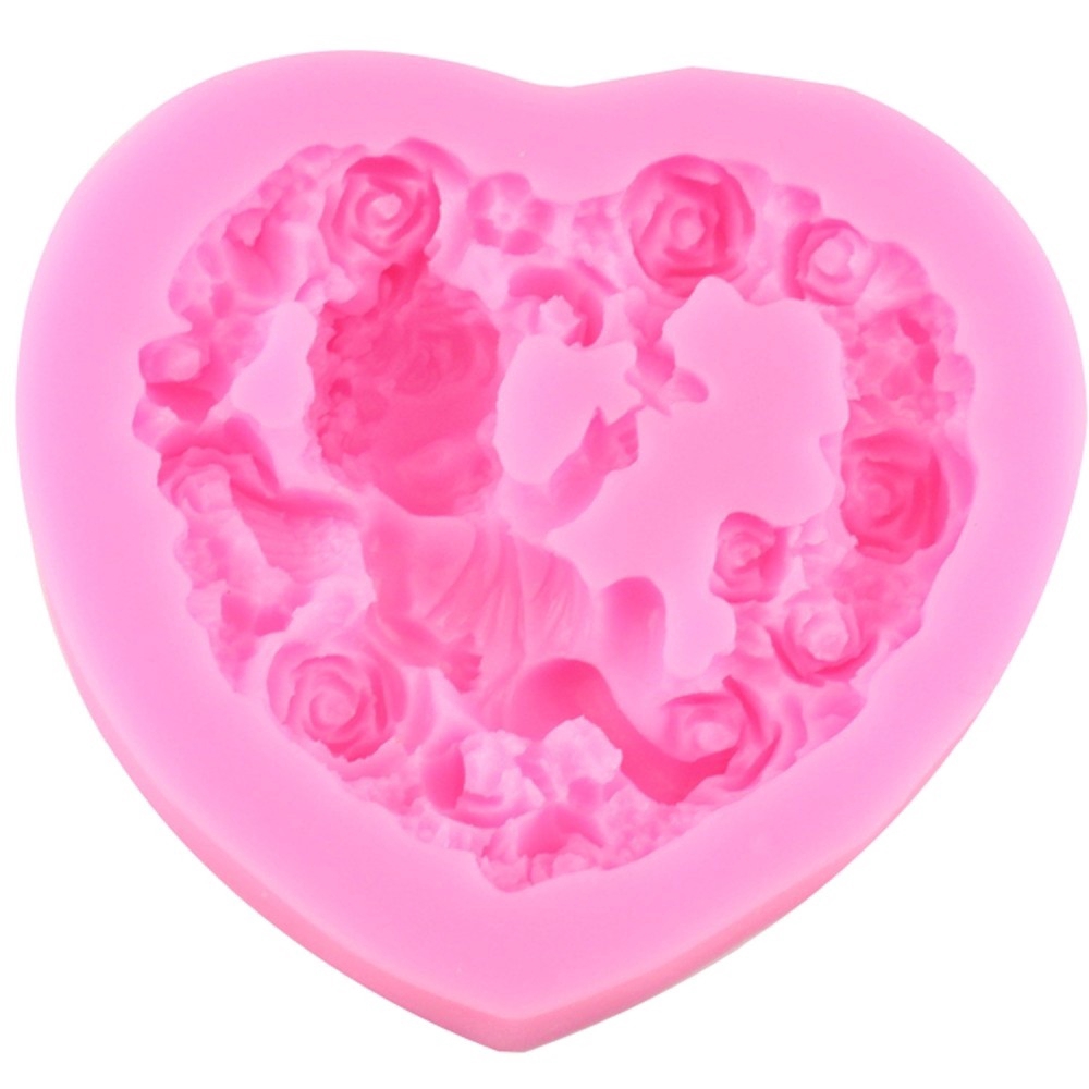 Rose Angel Craft Art Silicone Soap 3D Craft Fimo Resin Clay Candle Molds