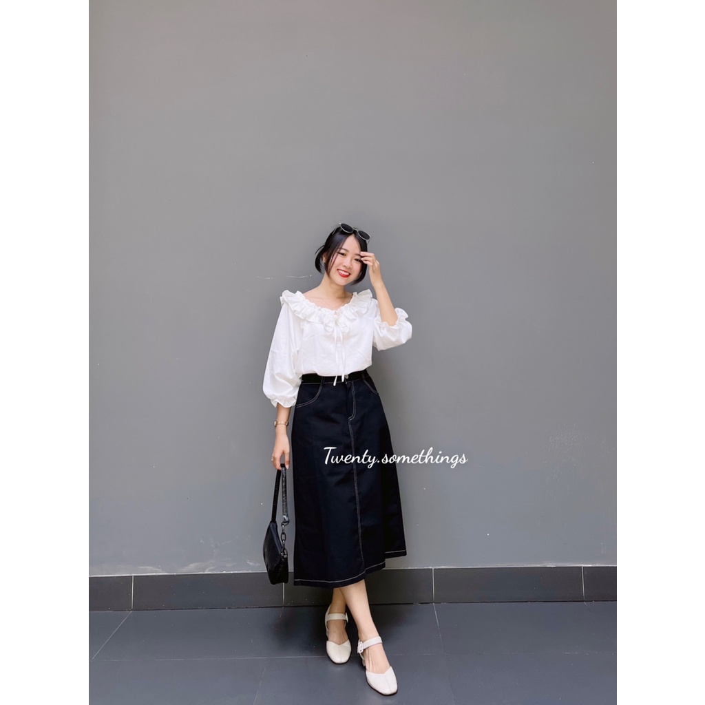 ÁO CROPTOP THẮT NƠ LƯNG PHỐI REN (video/ảnh thật/ sẵn) | BigBuy360 - bigbuy360.vn