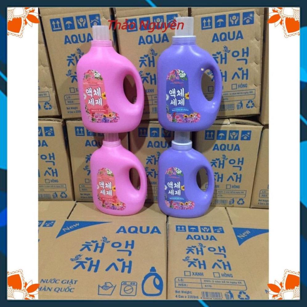 Nước Giặt AQUA REMIX Công Nghệ Hàn Quốc Đậm Đặc An Toàn Với Trẻ Em Can 2,2L NGỌC CHÂU STORE