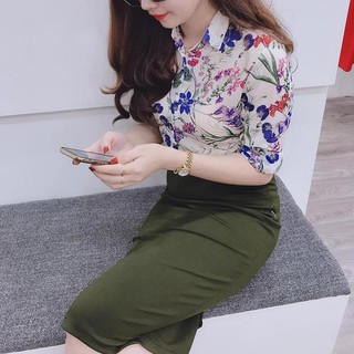 Chân váy bút chì xẻ sau dáng dài from ôm công sở  Hằng Diện Shop