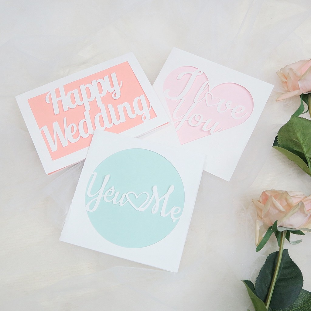 ❤ Thiệp cắt giấy papercut theo yêu cầu