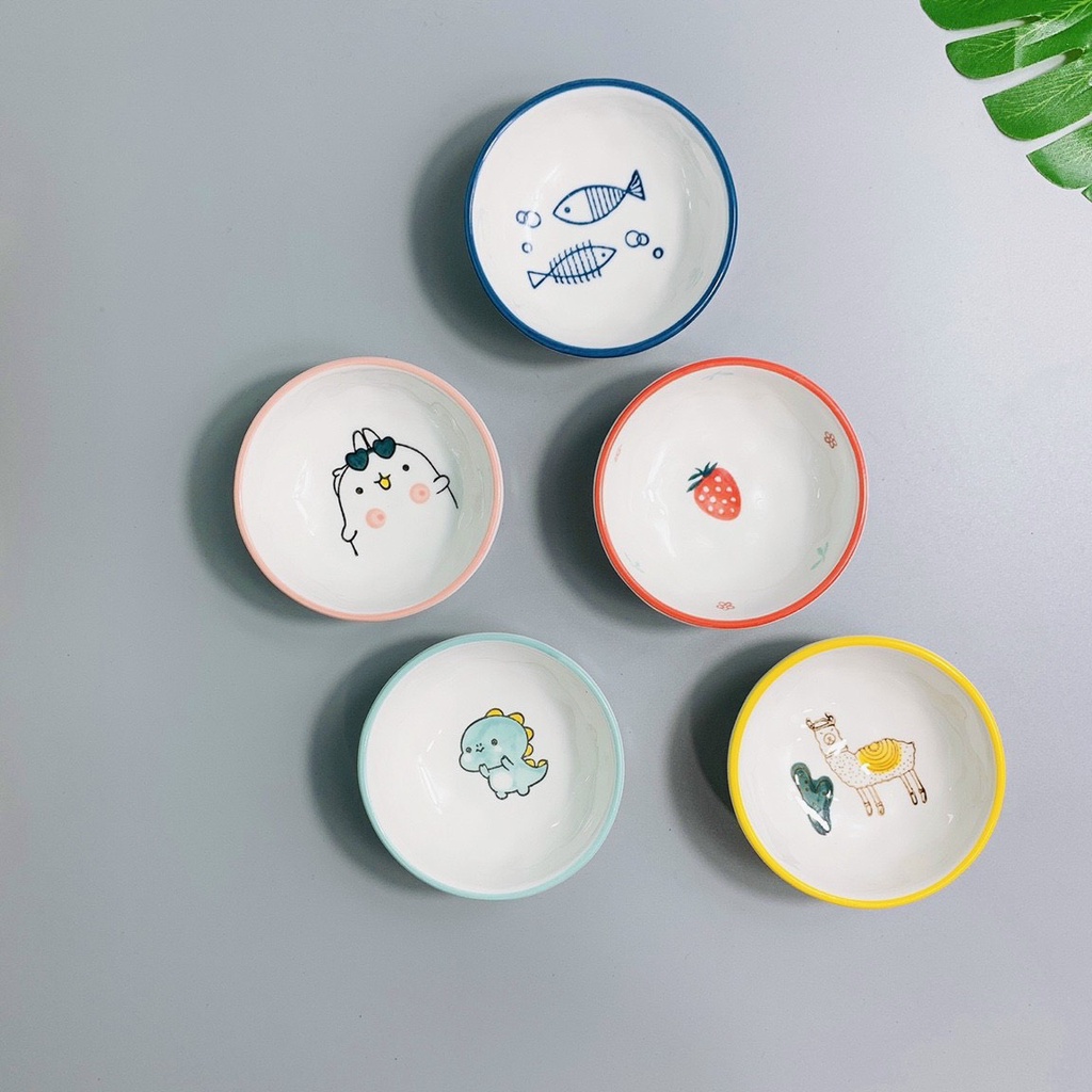 Bát ăn dặm, chén ăn dặm tròn 90ml