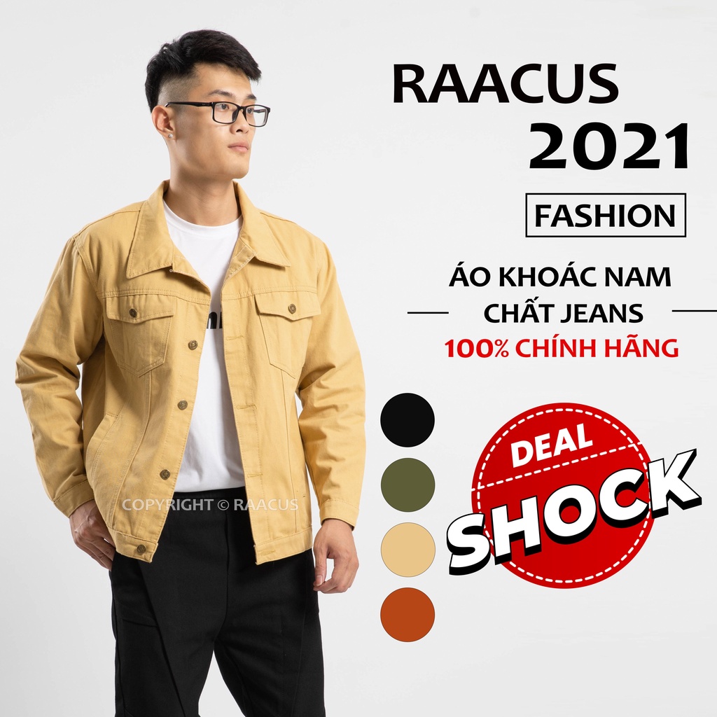 Áo khoác kaki nam nữ RaacusStore, áo khoác bò nam nữ form rộng ulzzang-D1AK268