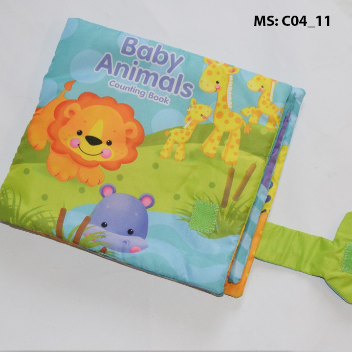 Sách vải tập đếm từ 1-10 baby animal