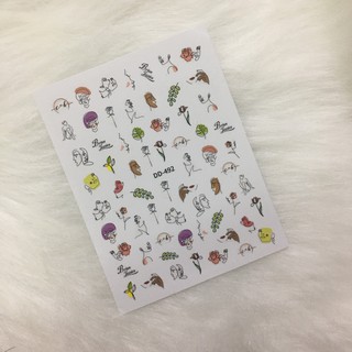 Sticker dán móng tay nhiều họa tiết, cô gái