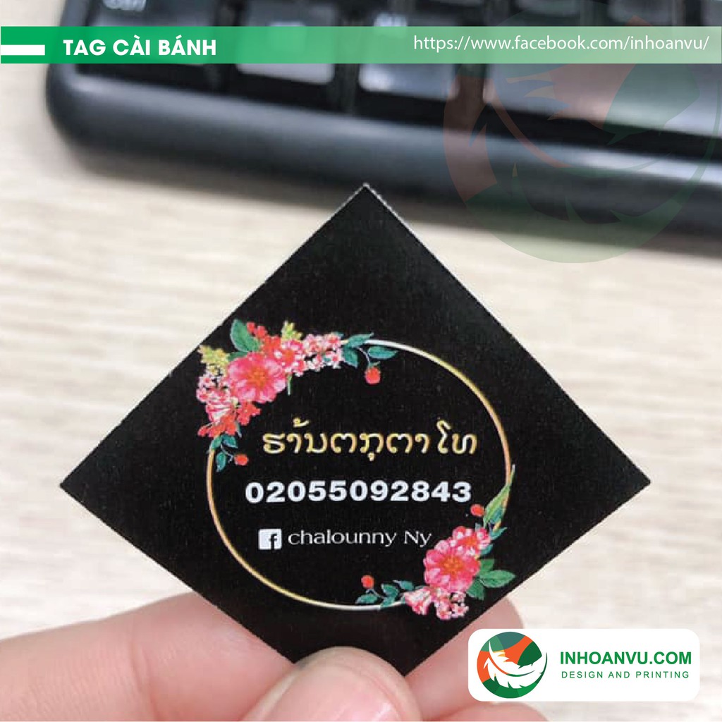 1000 TAG CÀI BÁNH NGỌT 4X4CM - IN THEO YÊU CẦU - THIẾT KẾ RIÊNG