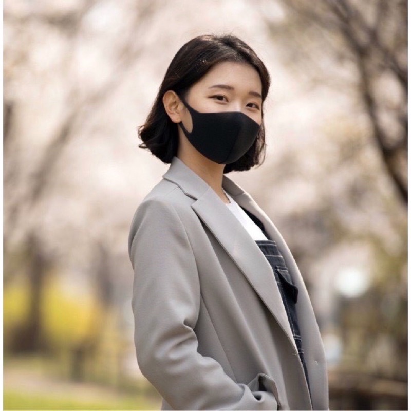 Khẩu trang vải poly 2 da, khẩu trang vải su