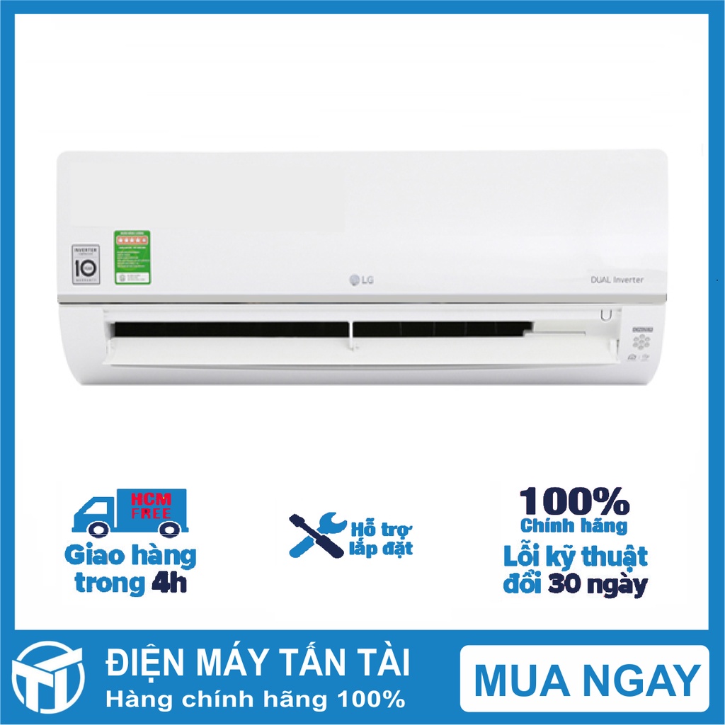 Máy Lạnh LG Inverter 1.0 HP V10APIUV GIAO HÀNG MIỄN PHÍ HCM